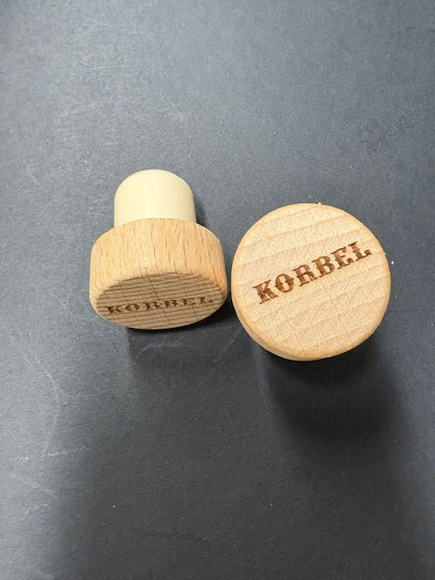 Wine Stoppers engraved with "Korbel"