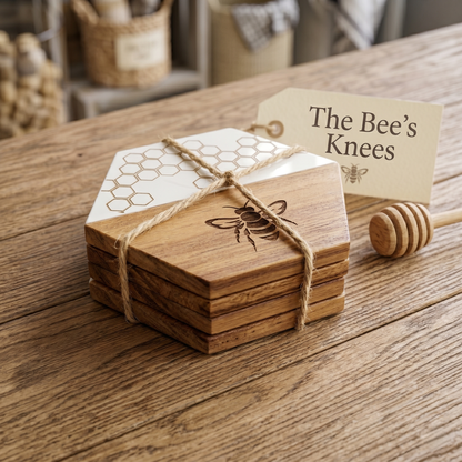 The Bees Knees Coasters | 4pc Set